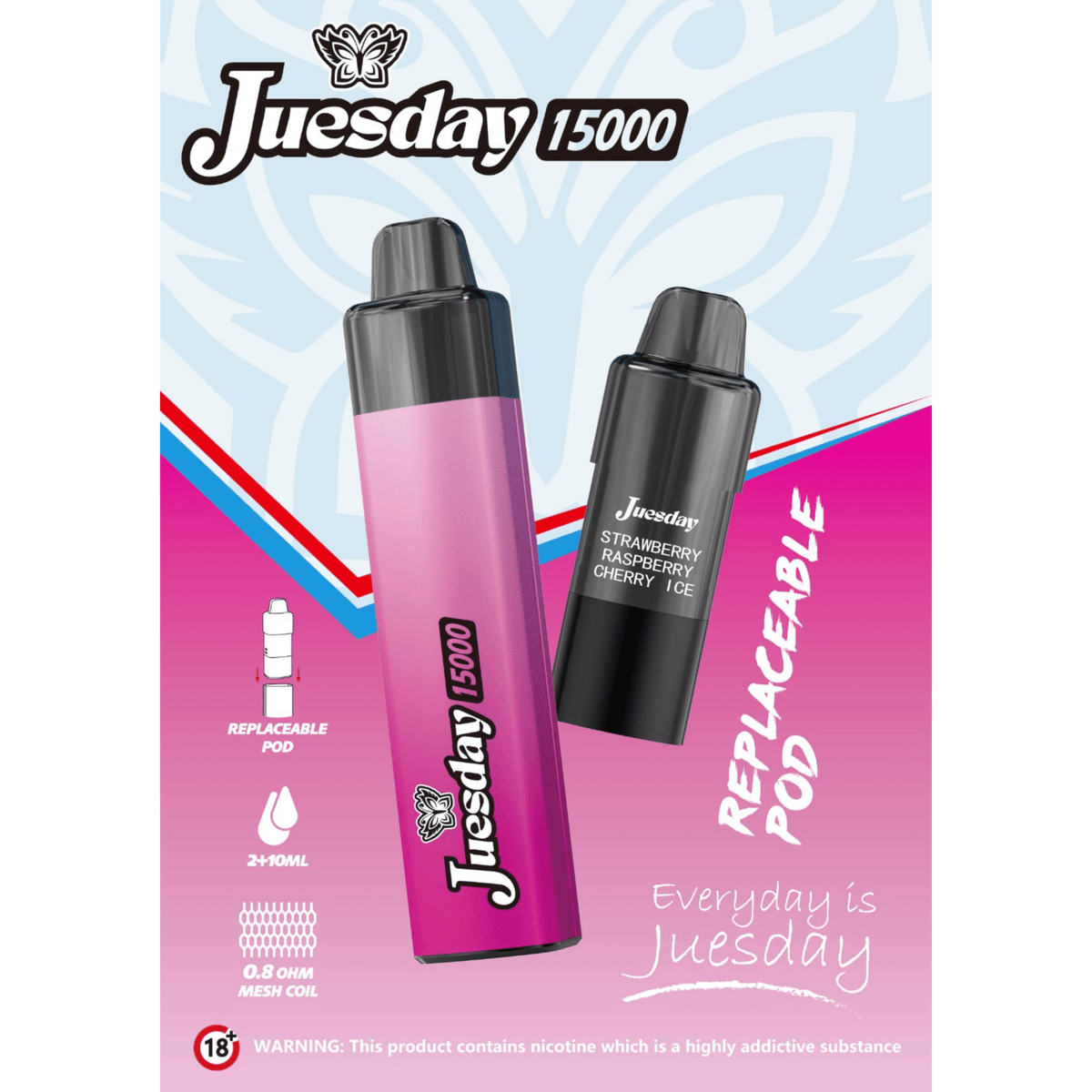 Juesday 15k Replacement Pods Box of 10 Topvapewholesale– Top Vape Wholesale