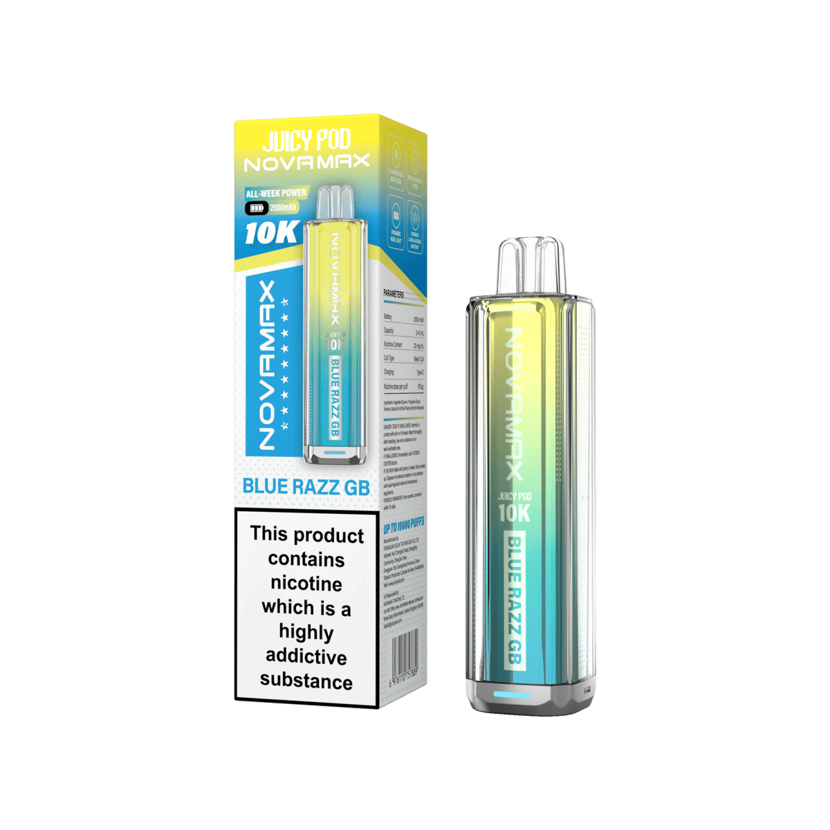 Juicy Pod Novamax 10k Prefilled Pod Vape Kit Pack of 5 Top Vape Wholesale