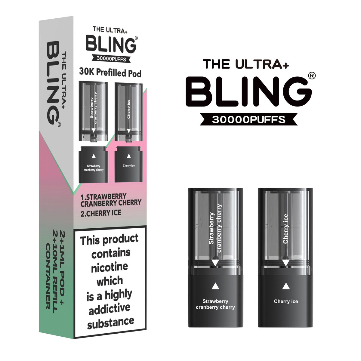 The Bling Ultra Plus 30k Replacement Pods Pack of 5 Topvapewholesale– Top Vape  Wholesale