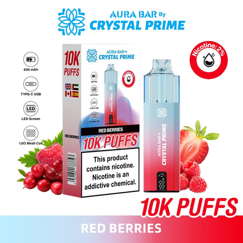 Aura Bar 10K Disposable Vape By Crystal Prime Pack of 5 - Topvapewholesale
