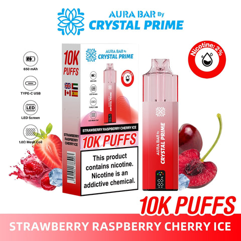 Aura Bar 10K Disposable Vape By Crystal Prime Pack of 5 - Topvapewholesale