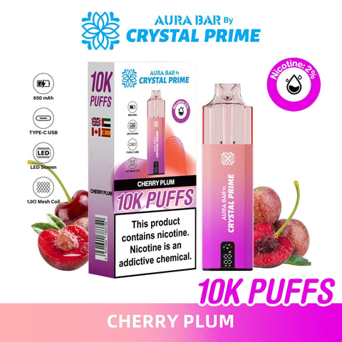 Aura Bar 10K Disposable Vape By Crystal Prime Pack of 5 - Topvapewholesale