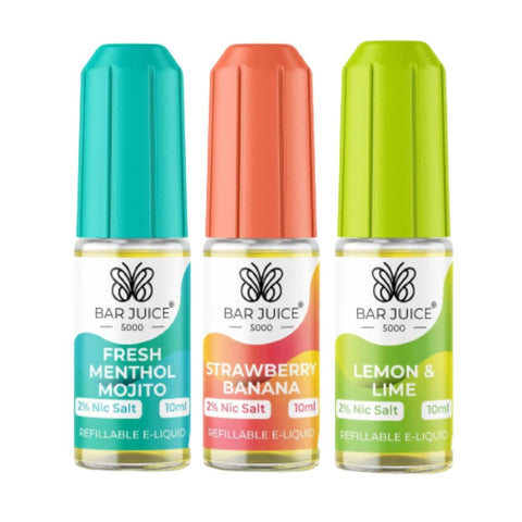 Bar Juice 5000 10ml Nic Salts E - liquid - Pack of 10 - Topvapewholesale