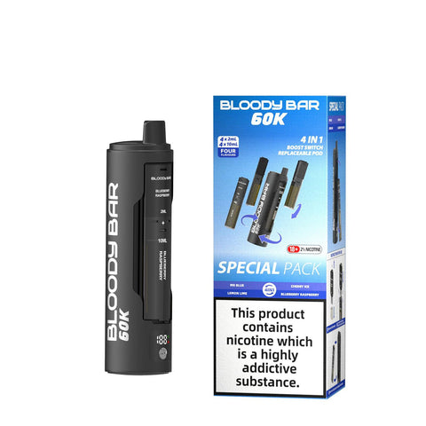 Bloody Bar 60k Prefilled 4 In 1 Pod Vape Kit Box of 5 - Topvapewholesale