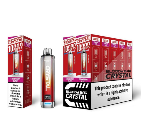 Bloody Bar Crystal 10k Disposable Vape Pack of 10 - Topvapewholesale