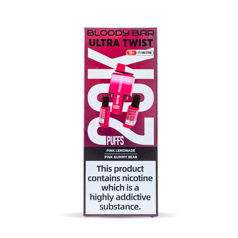 Bloody Bar Ultra Twist 20000 Puffs Disposable Vape Box of 5 - Topvapewholesale