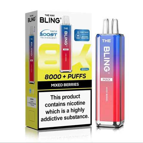 Crystal Bling Max 8000 Prefilled Pod Kit Box of 5 - Topvapewholesale