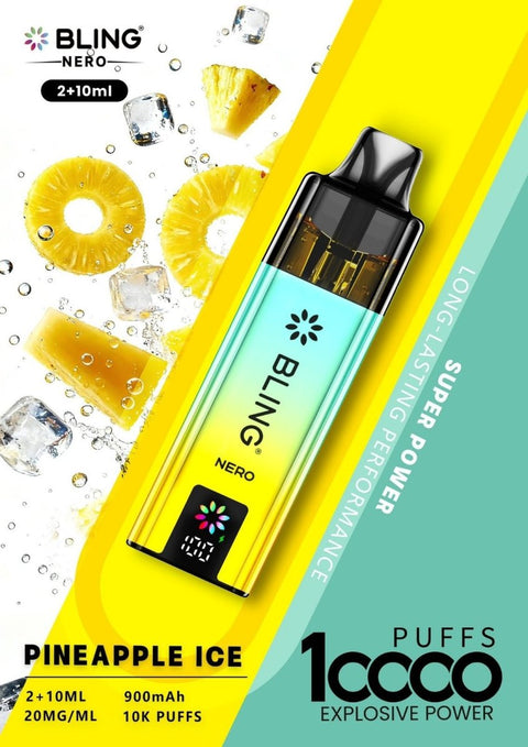 Crystal Bling Nero 10k Vape Kit Box of 5 - Topvapewholesale