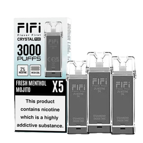 Crystal FIFI 3000 Puffs 5 in 1 Replacement Pods - Box of 10 - Topvapewholesale
