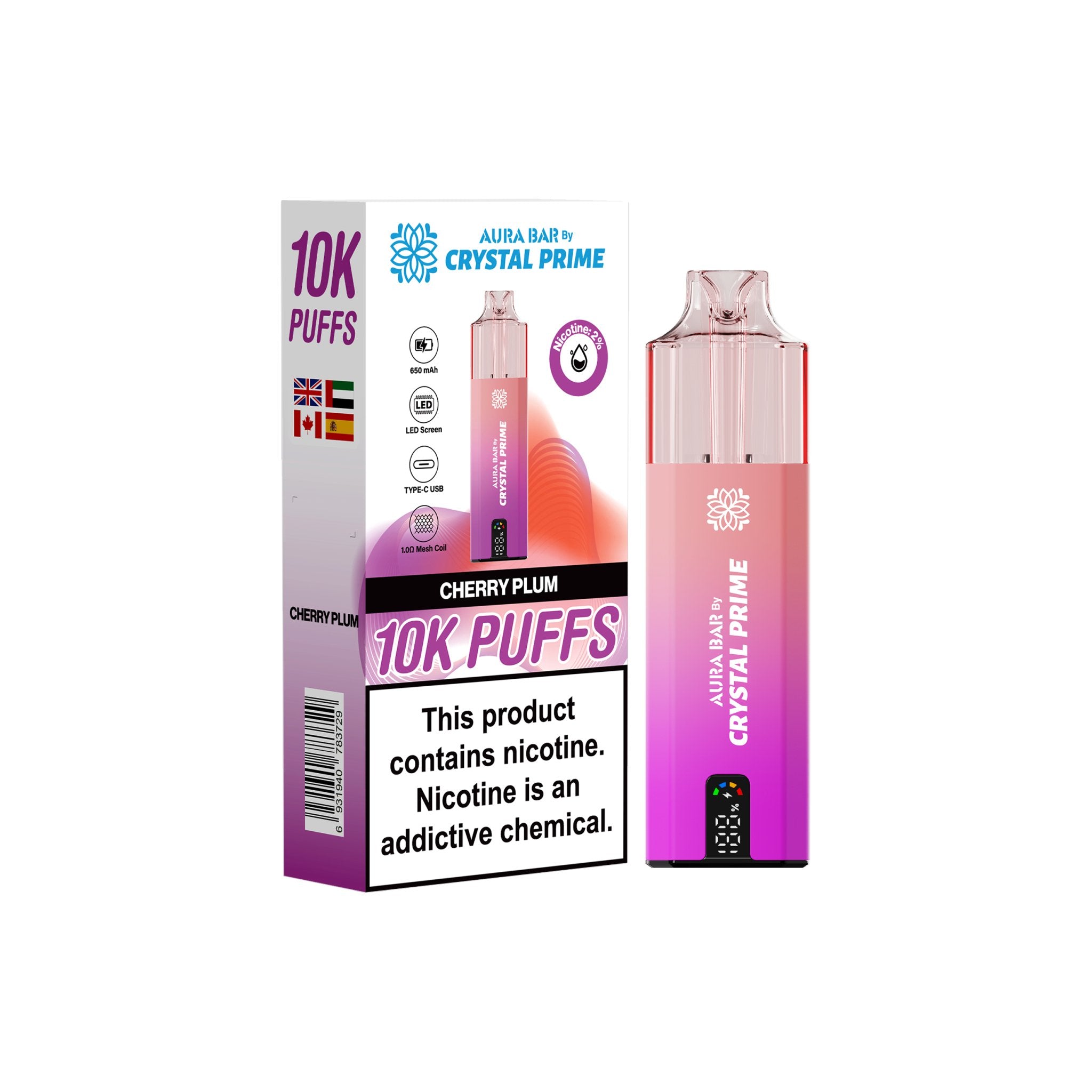 vape crystal prime Aura Bar 10k Puffs Prefilled Vape Kit By Crystal Prime main image 1