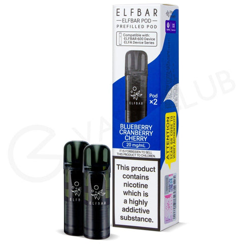 Elf Bar 600 Prefilled Replacement Pods - Pack of 20 - Topvapewholesale