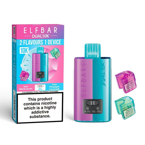 Elf Bar Dual 10K Prefilled Pod Vape Kit Box of 5 - Topvapewholesale