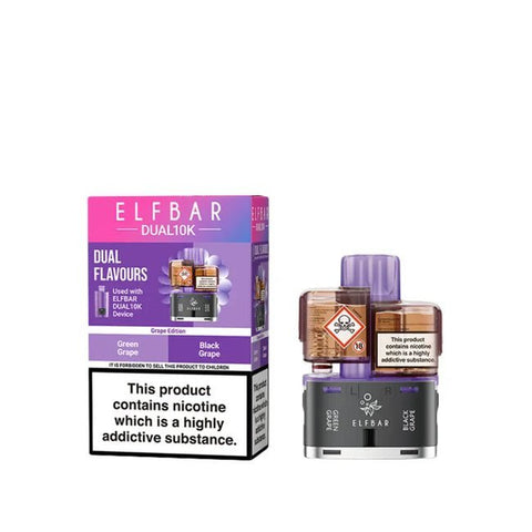 Elf Bar Dual 10K Replacement Pods Box of 5 - Topvapewholesale