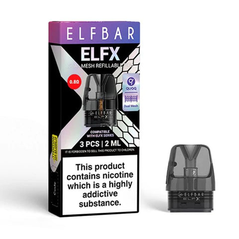 Elf Bar ELFX Empty Replacement Pods - Pack of 3 - Topvapewholesale