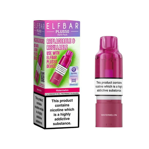 Elf Bar Plus 50 Refill Pod Box of 5 - Topvapewholesale