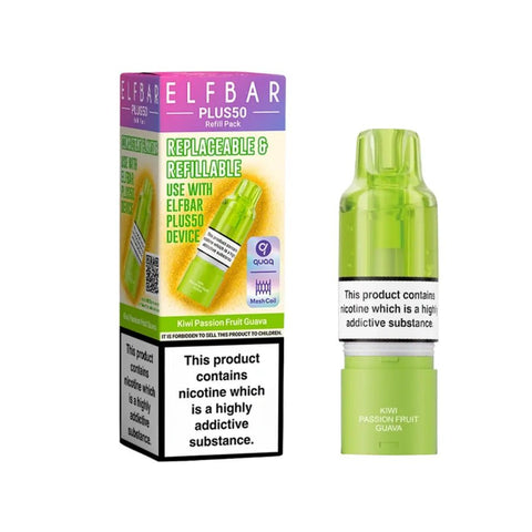 Elf Bar Plus 50 Refill Pod Box of 5 - Topvapewholesale