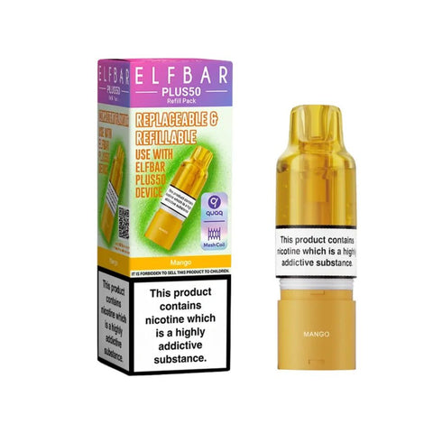 Elf Bar Plus 50 Refill Pod Box of 5 - Topvapewholesale