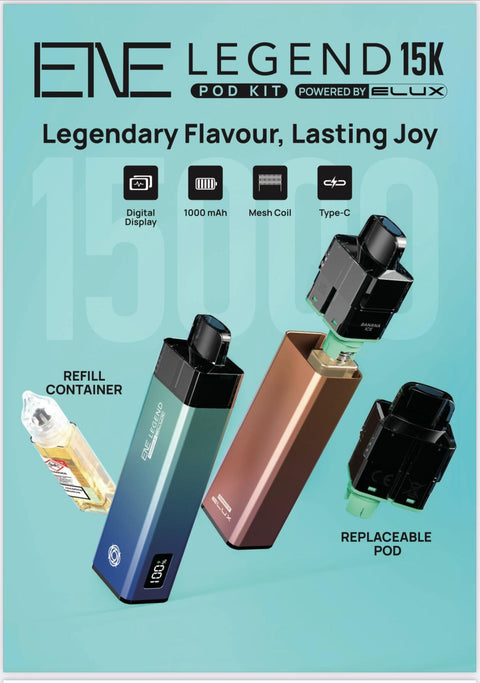 Elux ENE Legend 15k Kit Pack of 5 - Topvapewholesale