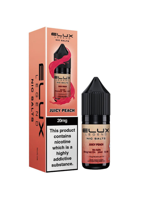 Elux Legend Nic Salts - 10ml E - liquids - Box of 10 - Topvapewholesale