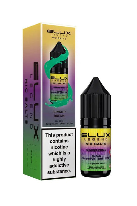 Elux Legend Nic Salts - 10ml E - liquids - Box of 10 - Topvapewholesale