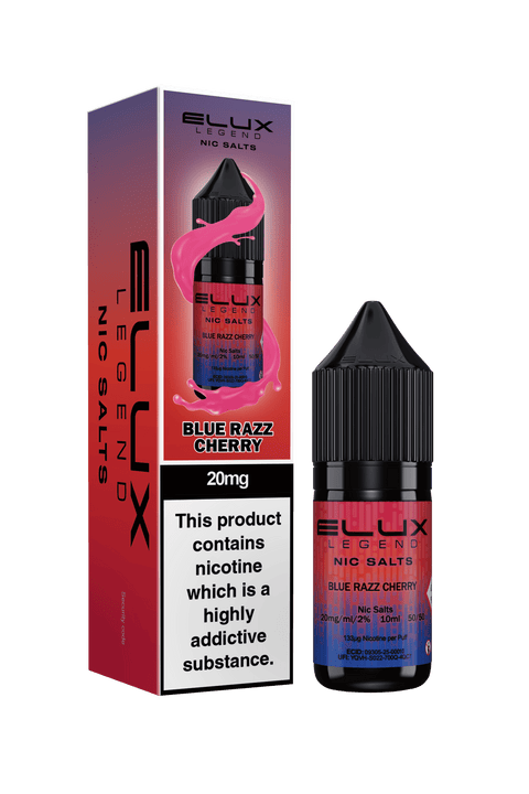 Elux Legend Nic Salts - 10ml E - liquids - Box of 10 - Topvapewholesale