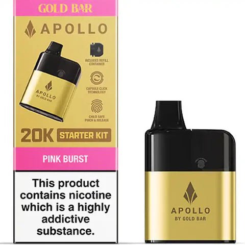 Gold Bar Apollo 20K Prefilled Starter Kit - Topvapewholesale