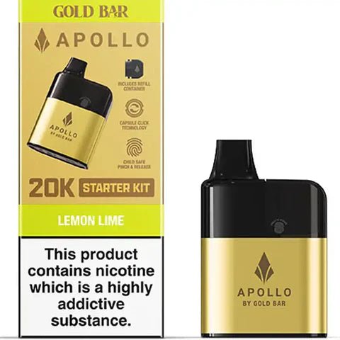Gold Bar Apollo 20K Prefilled Starter Kit - Topvapewholesale