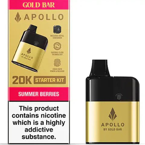 Gold Bar Apollo 20K Prefilled Starter Kit - Topvapewholesale