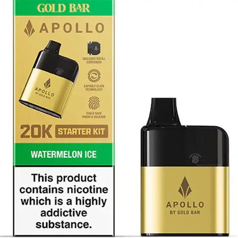 Gold Bar Apollo 20K Prefilled Starter Kit - Topvapewholesale
