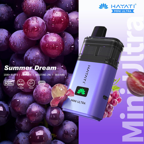 Hayati Mini Ultra 1500 Disposable Vape Box of 5 - Topvapewholesale