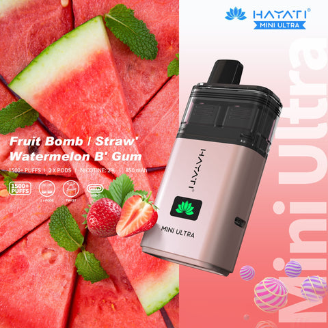 Hayati Mini Ultra 1500 Disposable Vape Box of 5 - Topvapewholesale