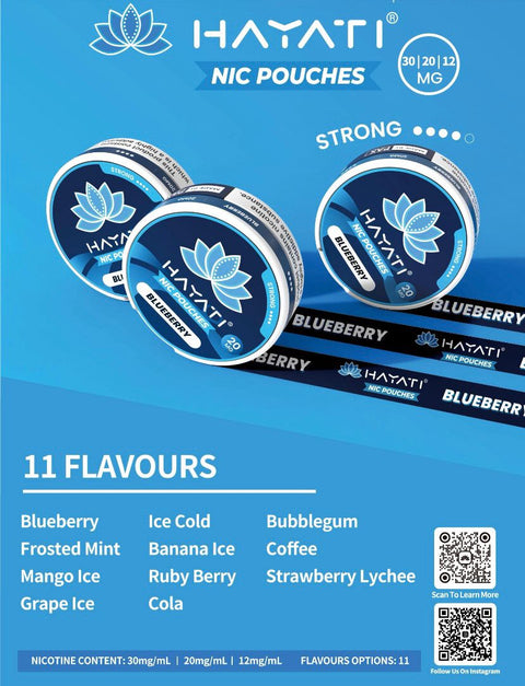 Hayati Nicotine Pouches Pack of 10 - Topvapewholesale