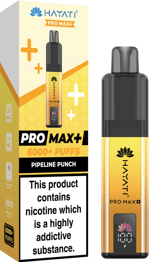 Hayati Pro Max+ 6000 Puffs Vape Box of 10 - Topvapewholesale