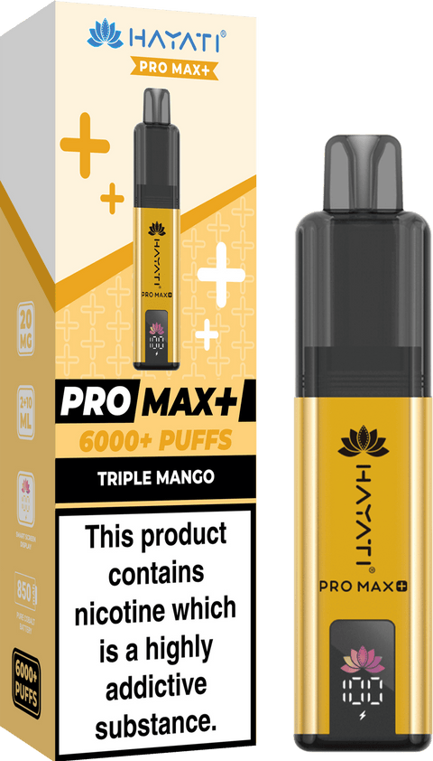 Hayati Pro Max+ 6000 Puffs Vape Box of 10 - Topvapewholesale