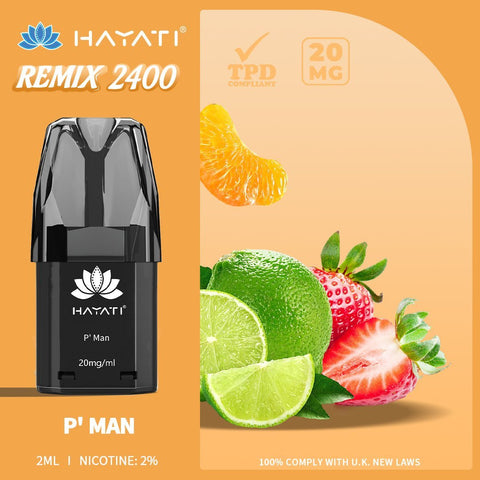 Hayati Remix 2400 Puffs Replacement Pods Pack of 5 - Topvapewholesale