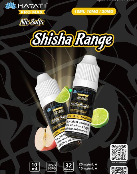 Hayati Shisha Pro Max Nic Salts Box of 10 - Topvapewholesale