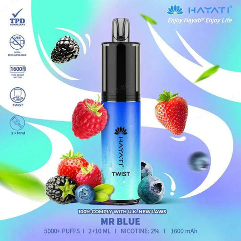 Hayati Twist 5000 Puffs Disposable Vape Box of 5 - Topvapewholesale