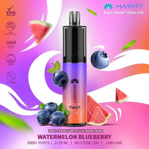 Hayati Twist 5000 Puffs Disposable Vape Box of 5 - Topvapewholesale