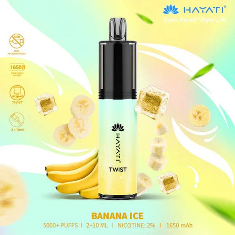 Hayati Twist 5000 Puffs Disposable Vape - Box of 5 - Topvapewholesale