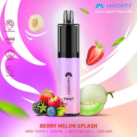 Hayati Twist 5000 Puffs Disposable Vape - Box of 5 - Topvapewholesale