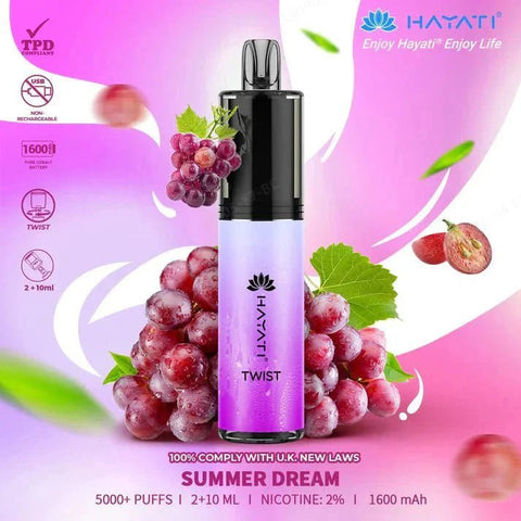 Hayati Twist 5000 Puffs Disposable Vape Box of 5 - Topvapewholesale