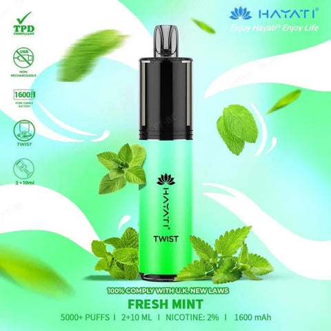 Hayati Twist 5000 Puffs Disposable Vape Box of 5 - Topvapewholesale
