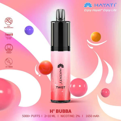 Hayati Twist 5000 Puffs Disposable Vape - Box of 5 - Topvapewholesale