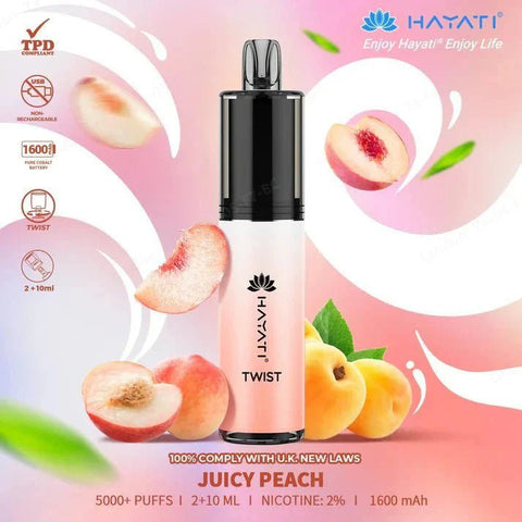 Hayati Twist 5000 Puffs Disposable Vape Box of 5 - Topvapewholesale