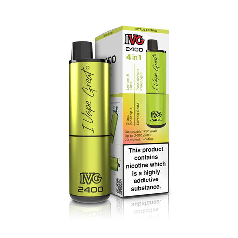 IVG 2400 Disposable Vape Pod Puff Device - Box of 5 - Topvapewholesale