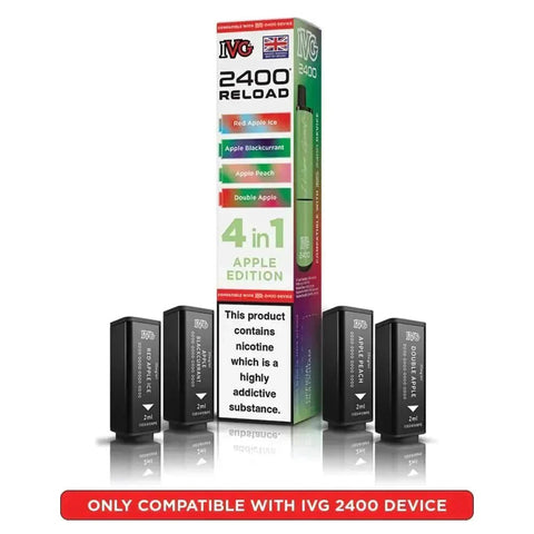 IVG 2400 Reload 4 in 1 Prefilled Pods Pack of 5 - Topvapewholesale