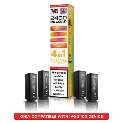 IVG 2400 Reload 4 in 1 Prefilled Pods Pack of 5 - Topvapewholesale