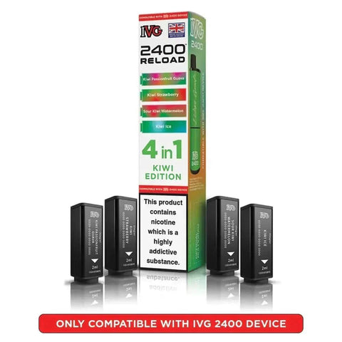 IVG 2400 Reload 4 in 1 Prefilled Pods Pack of 5 - Topvapewholesale