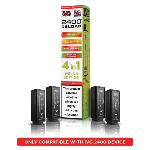 IVG 2400 Reload 4 in 1 Prefilled Pods Pack of 5 - Topvapewholesale