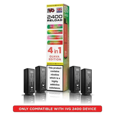 IVG 2400 Reload 4 in 1 Prefilled Pods Pack of 5 - Topvapewholesale